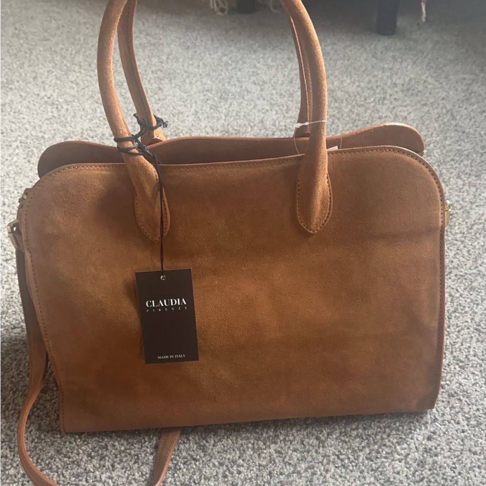 Claudia Firenze brown suede bag - Picture 3 of 5